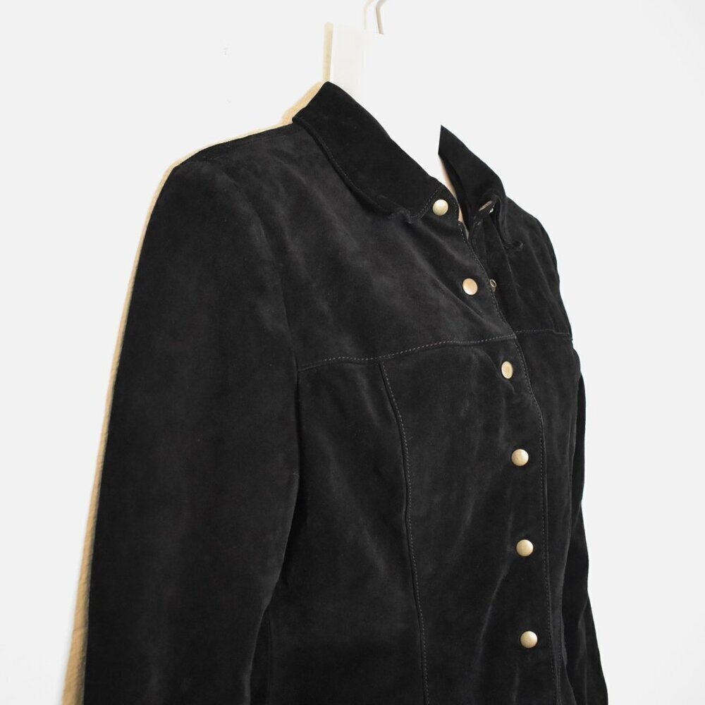 BCBG MaxAzria Suede Jacket Sz S Western Cowgirl Boho Rodeo Neutral - Picture 5 of 16